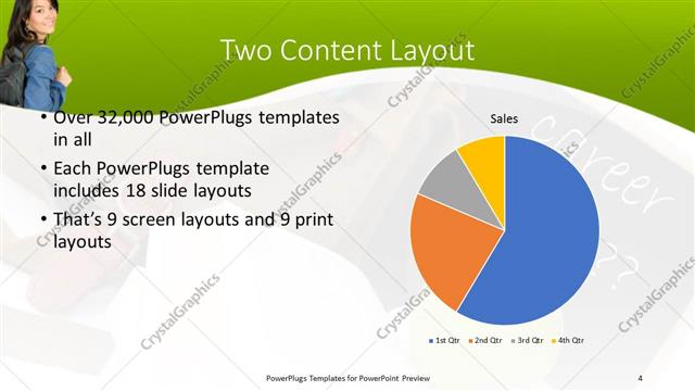 Two Content presentation slide layout