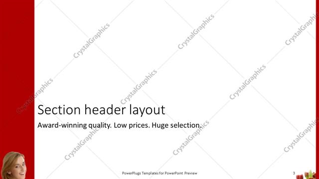 Section Header presentation slide layout