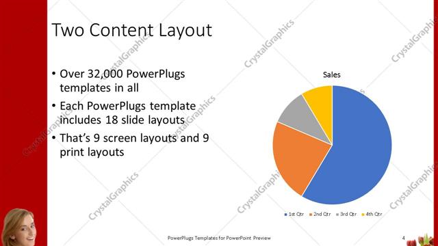 Two Content presentation slide layout