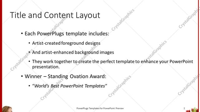 Title and Content presentation slide layout