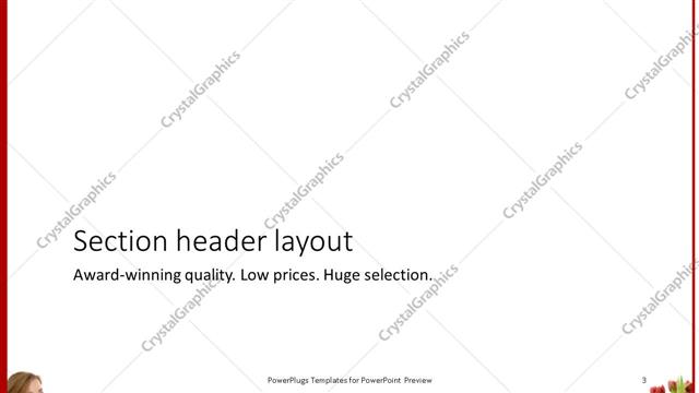 Section Header presentation slide layout