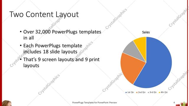 Two Content presentation slide layout