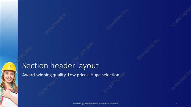 Section Header presentation slide layout
