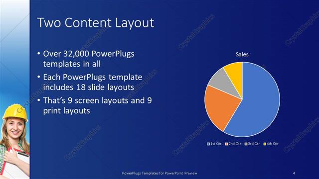 Two Content presentation slide layout