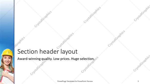 Section Header presentation slide layout