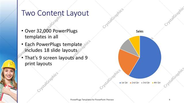 Two Content presentation slide layout