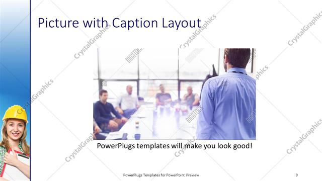 Picture with Caption presentation slide layout