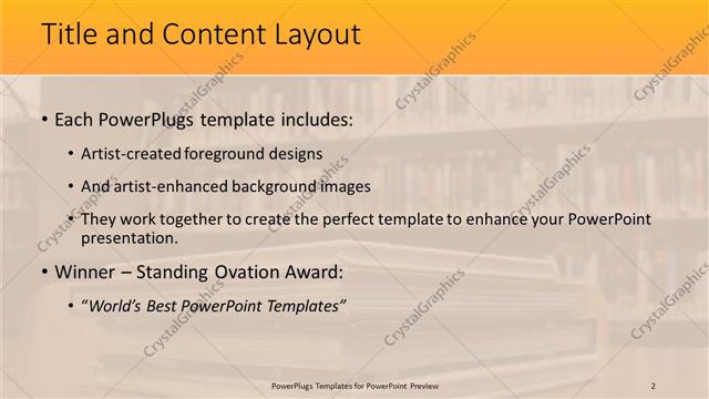 Title and Content presentation slide layout