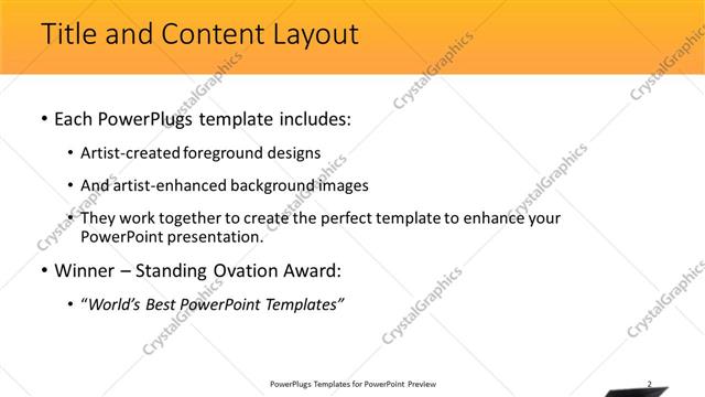 Title and Content presentation slide layout