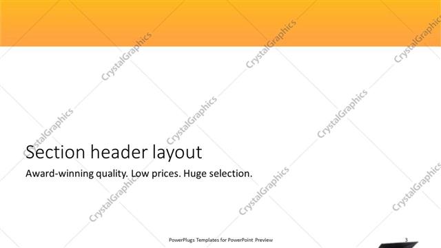 Section Header presentation slide layout