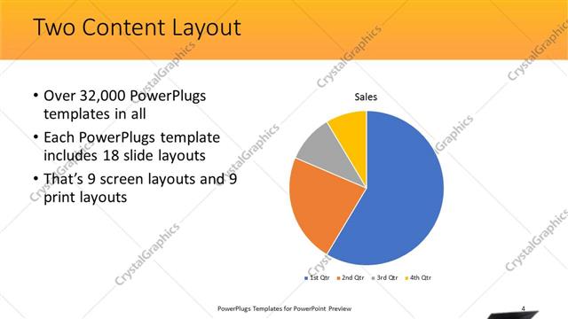 Two Content presentation slide layout