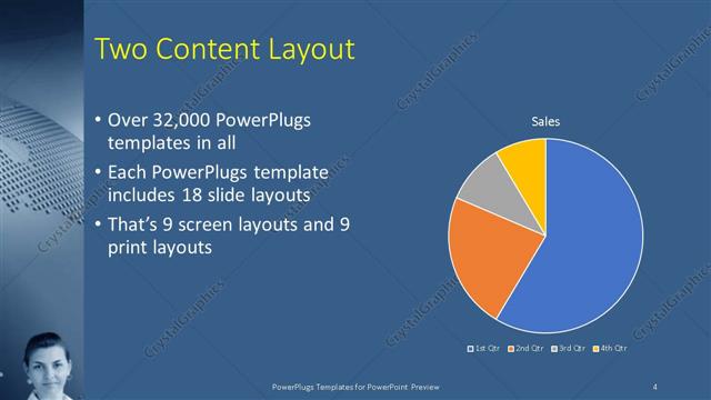 Two Content presentation slide layout