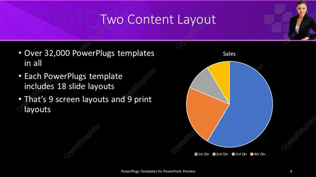 Two Content presentation slide layout