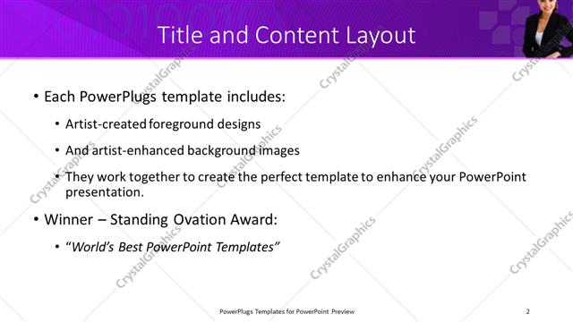 Title and Content presentation slide layout