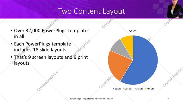 Two Content presentation slide layout
