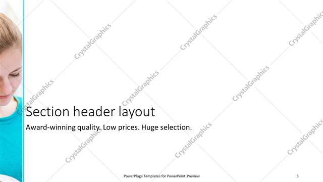 Section Header presentation slide layout