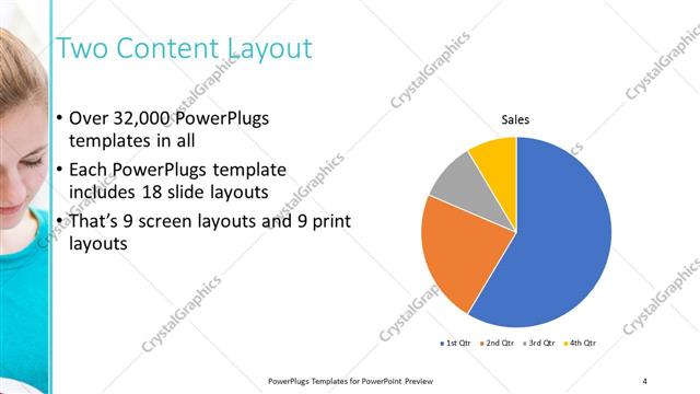 Two Content presentation slide layout