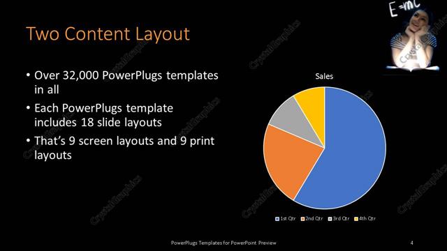 Two Content presentation slide layout