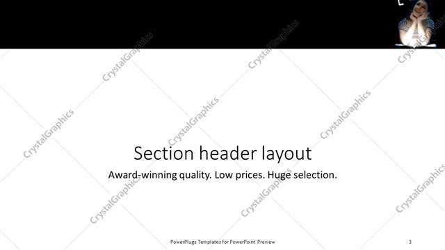 Section Header presentation slide layout