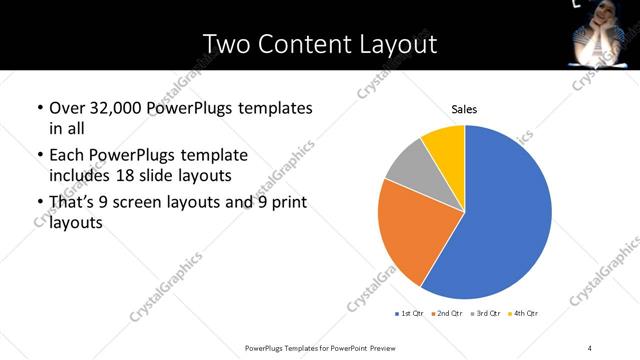 Two Content presentation slide layout