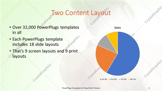 Two Content presentation slide layout
