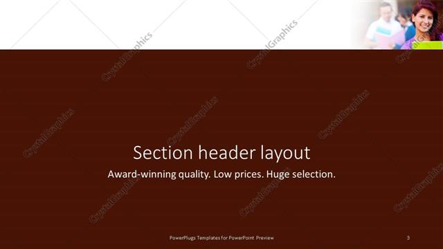 Section Header presentation slide layout