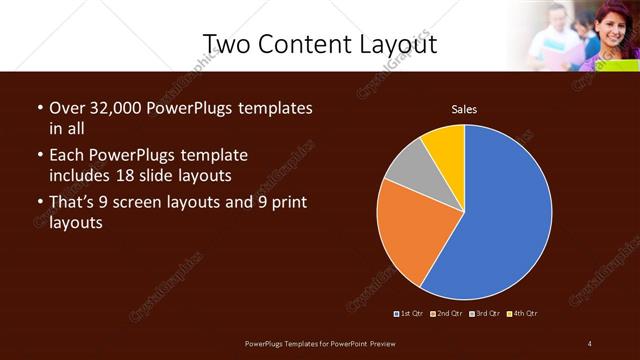 Two Content presentation slide layout