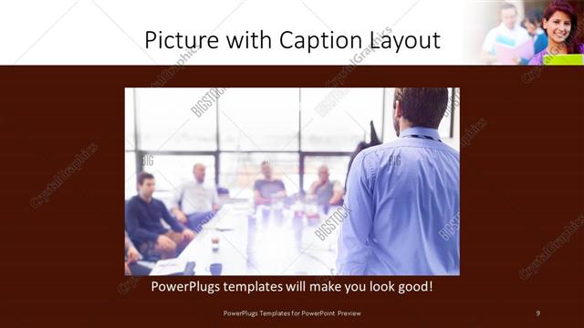 Picture with Caption presentation slide layout