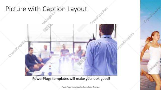 Picture with Caption presentation slide layout