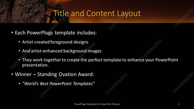 Title and Content presentation slide layout