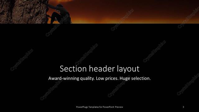 Section Header presentation slide layout