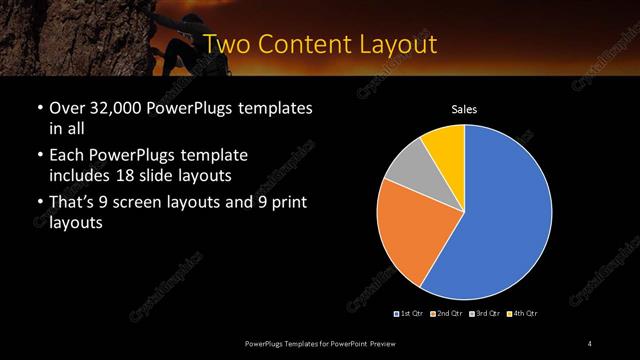 Two Content presentation slide layout
