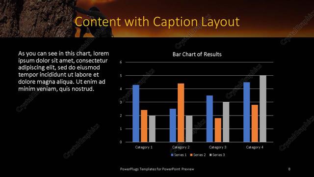 Content with Caption presentation slide layout