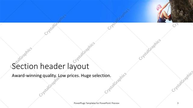 Section Header presentation slide layout