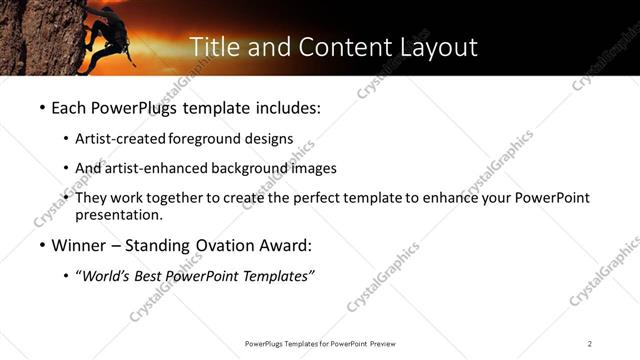 Title and Content presentation slide layout