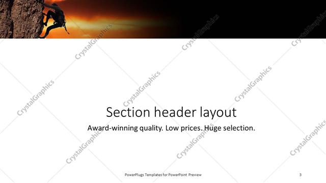 Section Header presentation slide layout