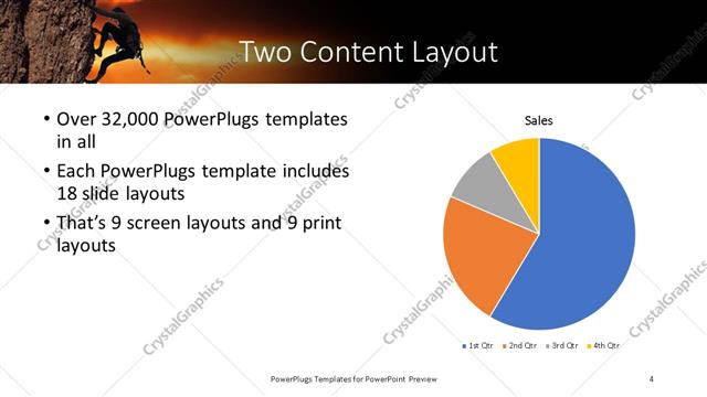Two Content presentation slide layout