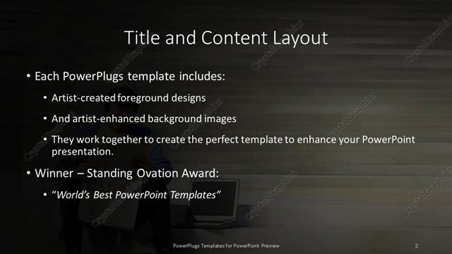 Title and Content presentation slide layout