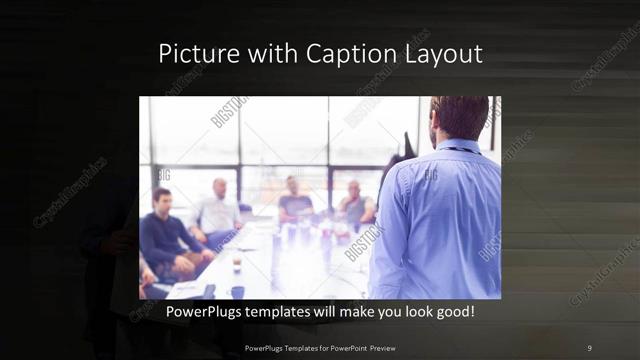 Picture with Caption presentation slide layout