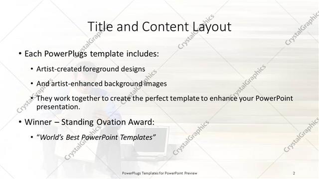 Title and Content presentation slide layout