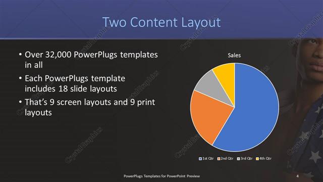 Two Content presentation slide layout