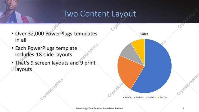 Two Content presentation slide layout