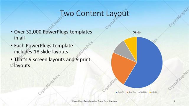 Two Content presentation slide layout