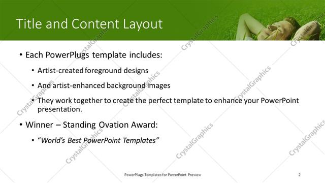 Title and Content presentation slide layout