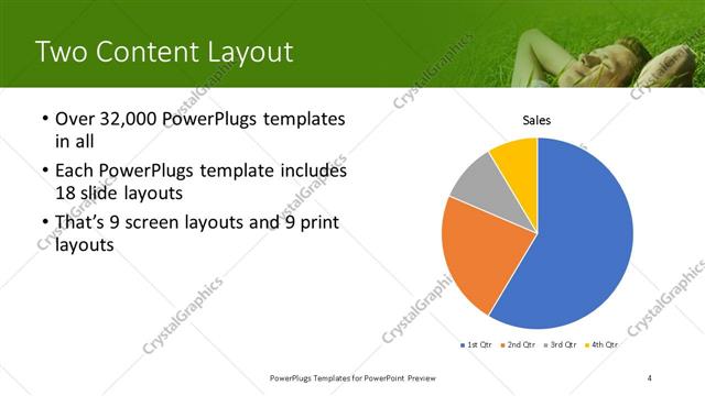 Two Content presentation slide layout