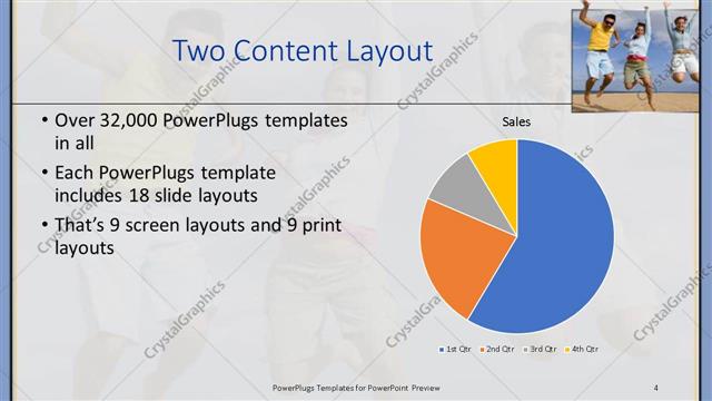 Two Content presentation slide layout