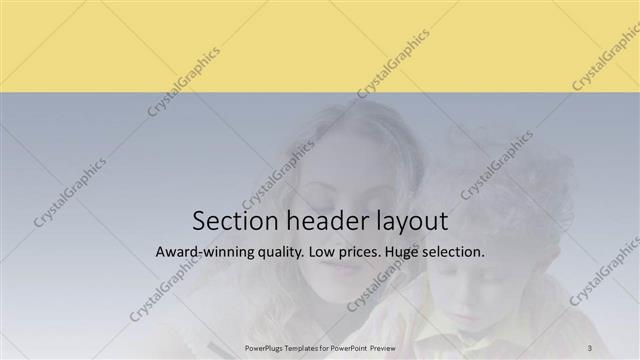 Section Header presentation slide layout