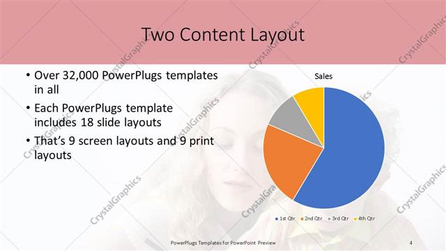 Two Content presentation slide layout