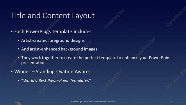 Title and Content presentation slide layout