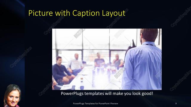 Picture with Caption presentation slide layout